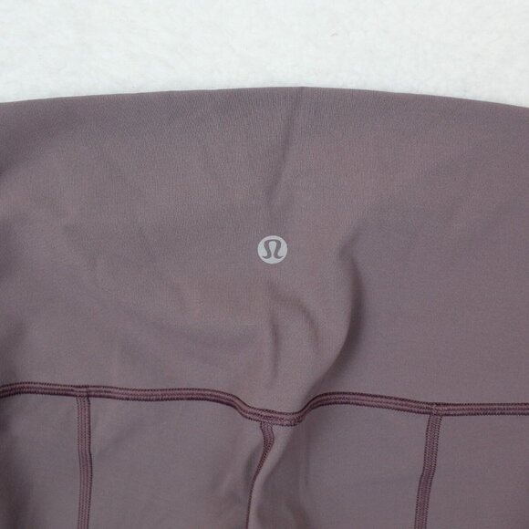 Lululemon Wunder Under Leggings Womens 8 Scallop High Rise Crop Dark Purple - Picture 5 of 6